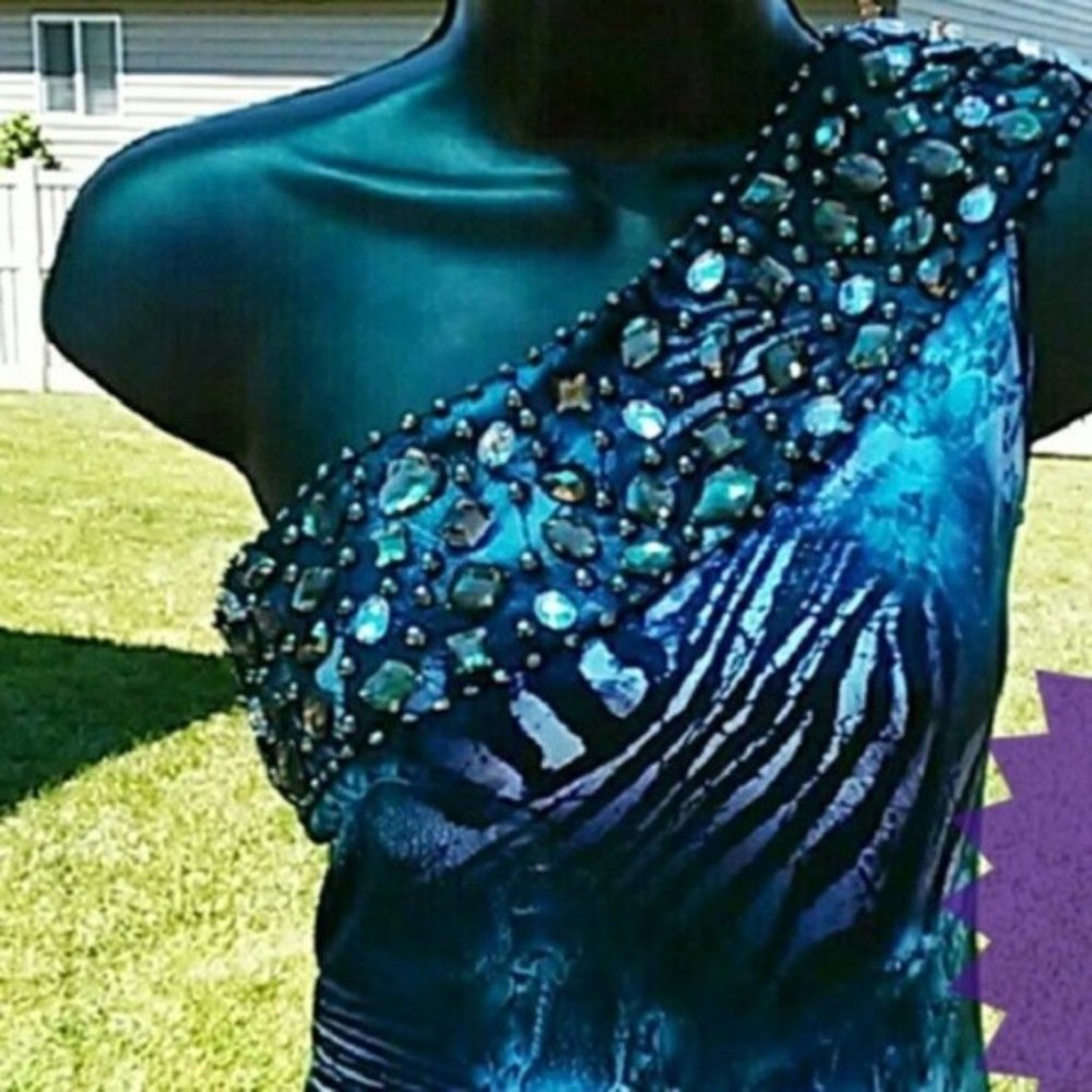 Sale- One shoulder embellished top